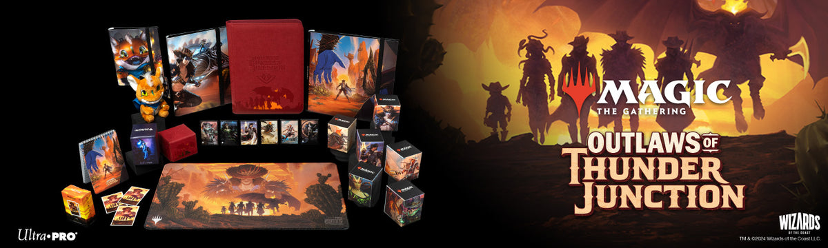 Ultra Pro Deck Box 100+ Outlaws Of Thunder Junction - Portacarte Rigido Per Magic: The Gathering Con Vraska - Accessorio TCG Da Collezione Con Divisore - 3