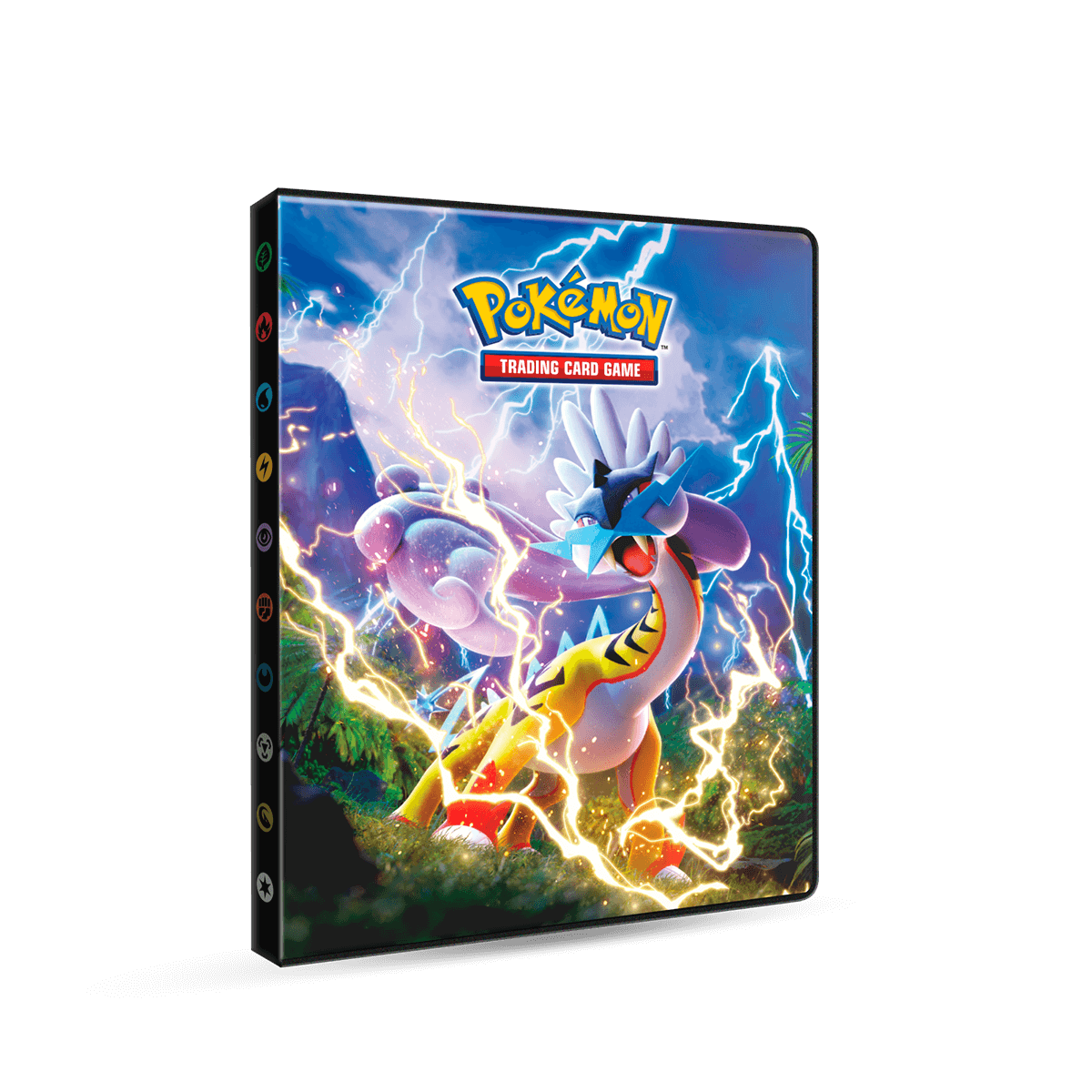 Scarlet and Violet Raging Bolt and Iron Crown 4-Pocket Portfolio for Pokémon | Ultra PRO International