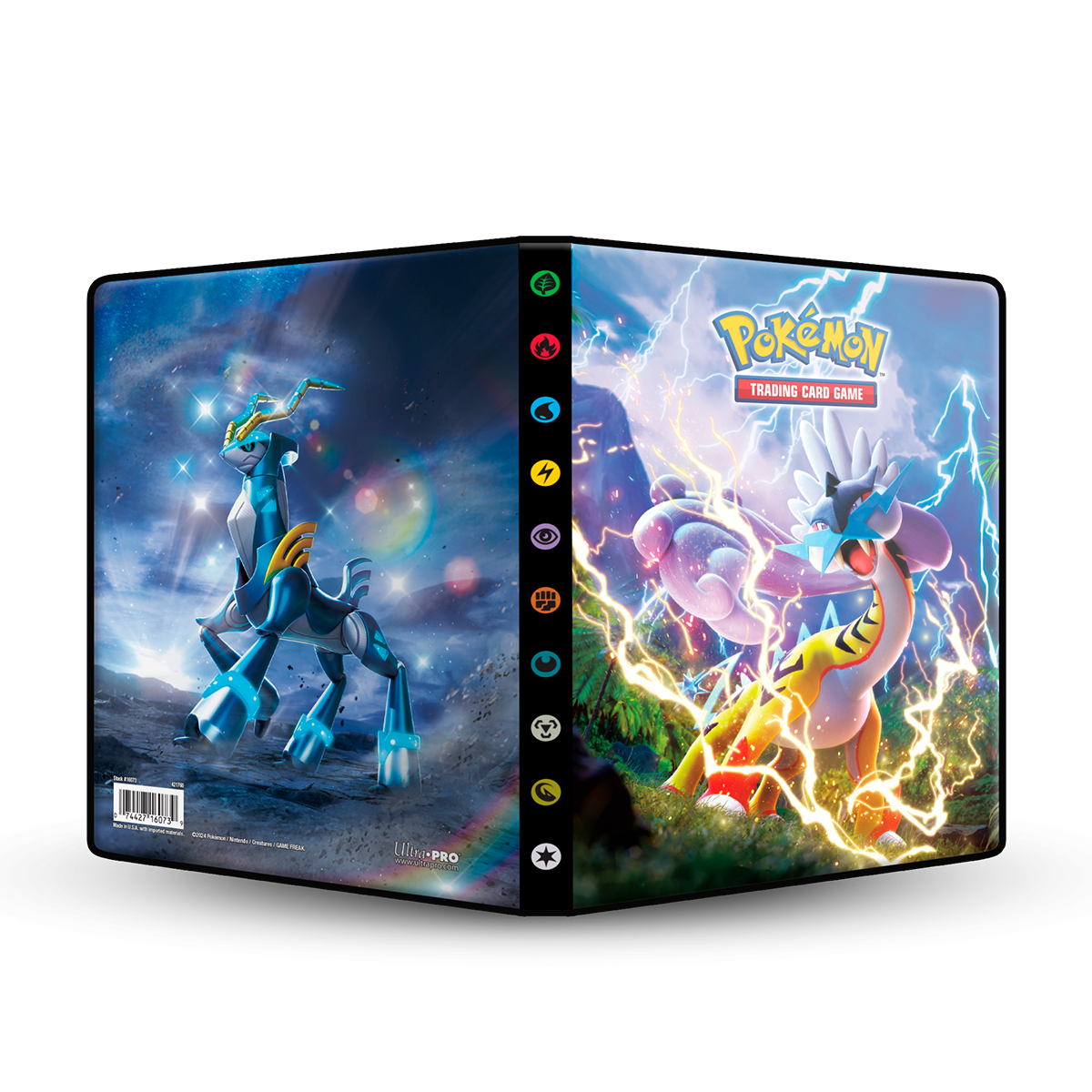 Scarlet and Violet Raging Bolt and Iron Crown 4-Pocket Portfolio for Pokémon | Ultra PRO International