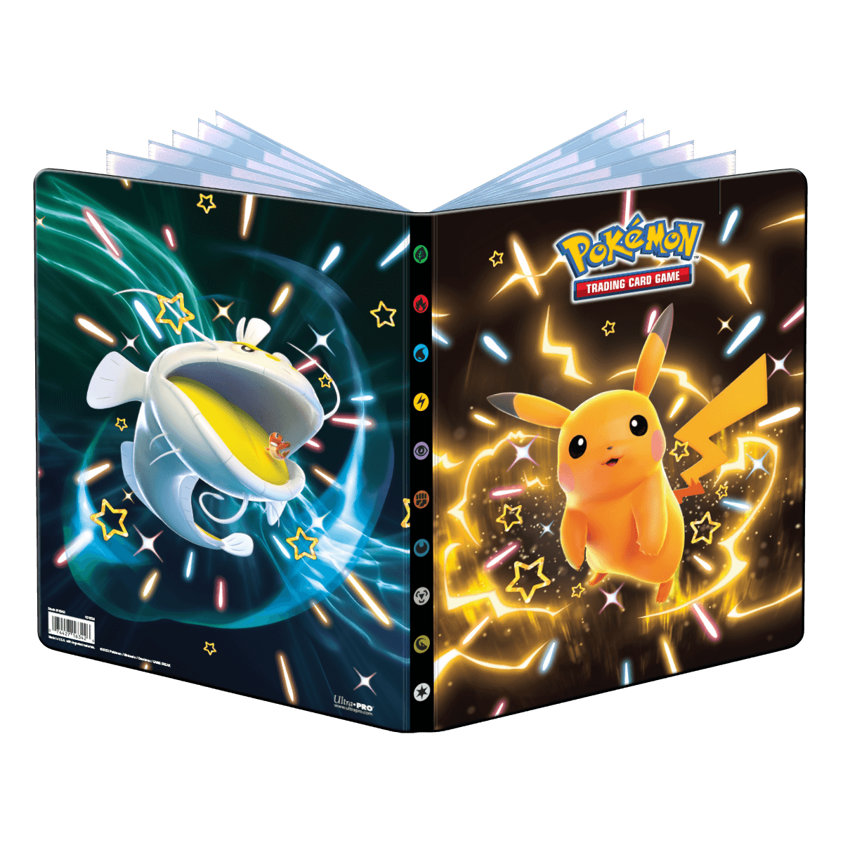 Scarlet and Violet Shiny Pikachu, Dondozo, and Tatsugiri 9-Pocket Portfolio for Pokmon | Ultra PRO International Scarlet and Violet Shiny Pikachu, Dondozo, and Tatsugiri 9-Pocket Portfolio for Pokmon | Ultra PRO International