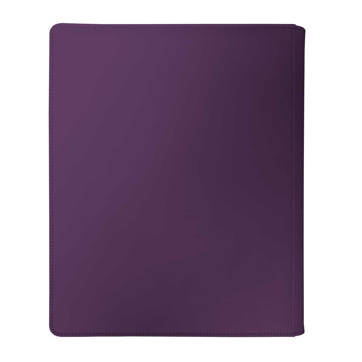 Vivid 9-Pocket Zippered PRO-Binder - Midnight Plum Back | Ultra PRO International