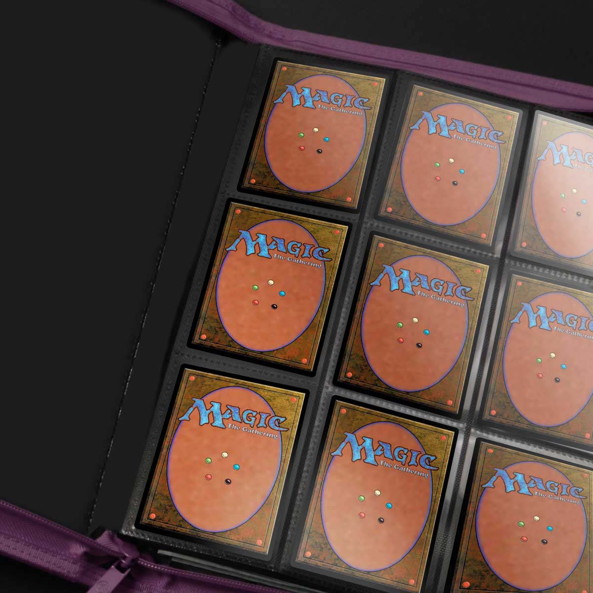 Vivid 9-Pocket Zippered PRO-BINDER® - Midnight Plum