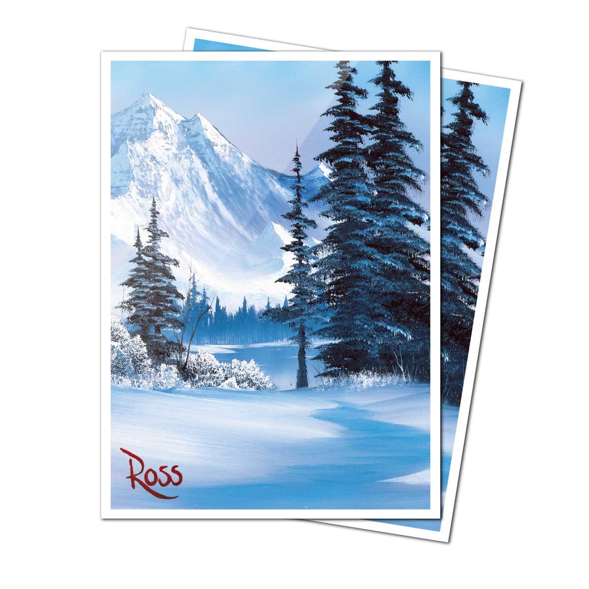 Bob Ross - Winter Paradise 105ct APEX Deck Protector® Sleeves for Tabletop Gaming | Ultra PRO International