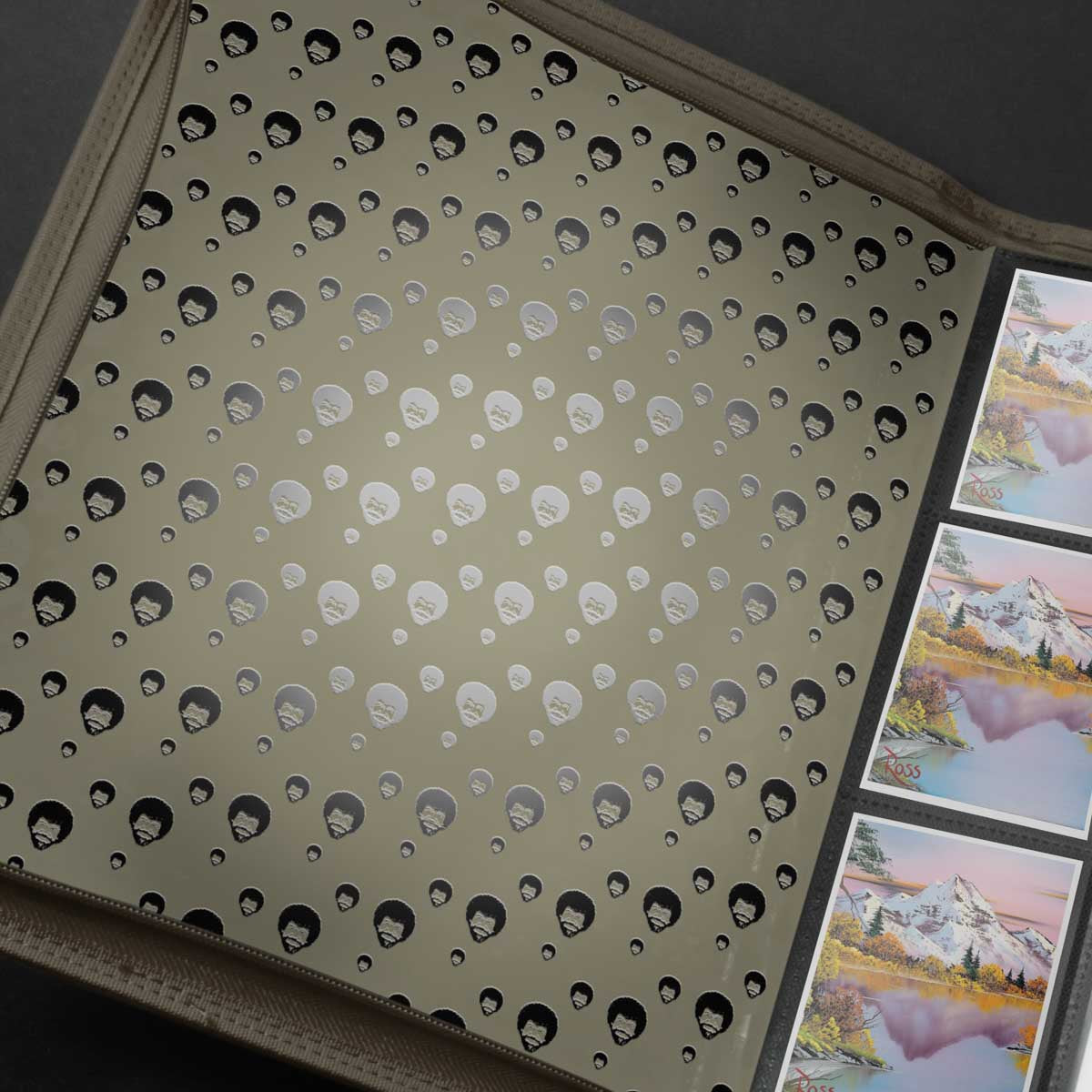 Bob Ross Mighty Mountain Lake 9-Pocket Zippered PRO-Binder Open| Ultra PRO International