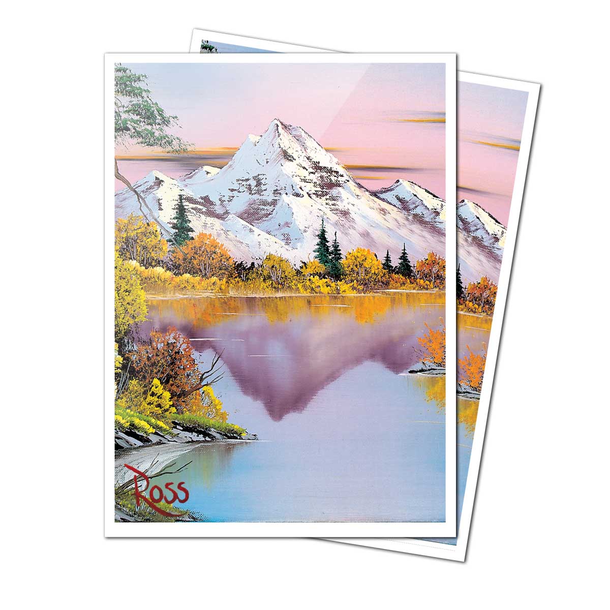 bob ross card sleeves Bob Ross Mighty Mountain Lake 105ct APEX DECK PROTECTOR® Sleeves