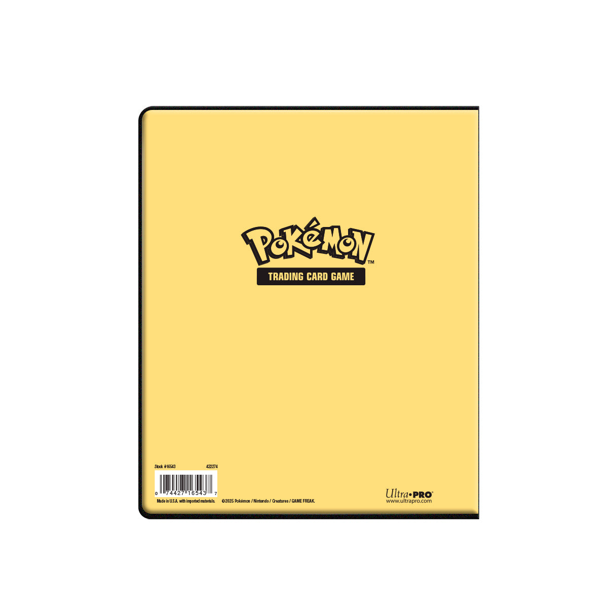 Pikachu 4-Pocket Portfolio for Pokémon Back | Ultra PRO International