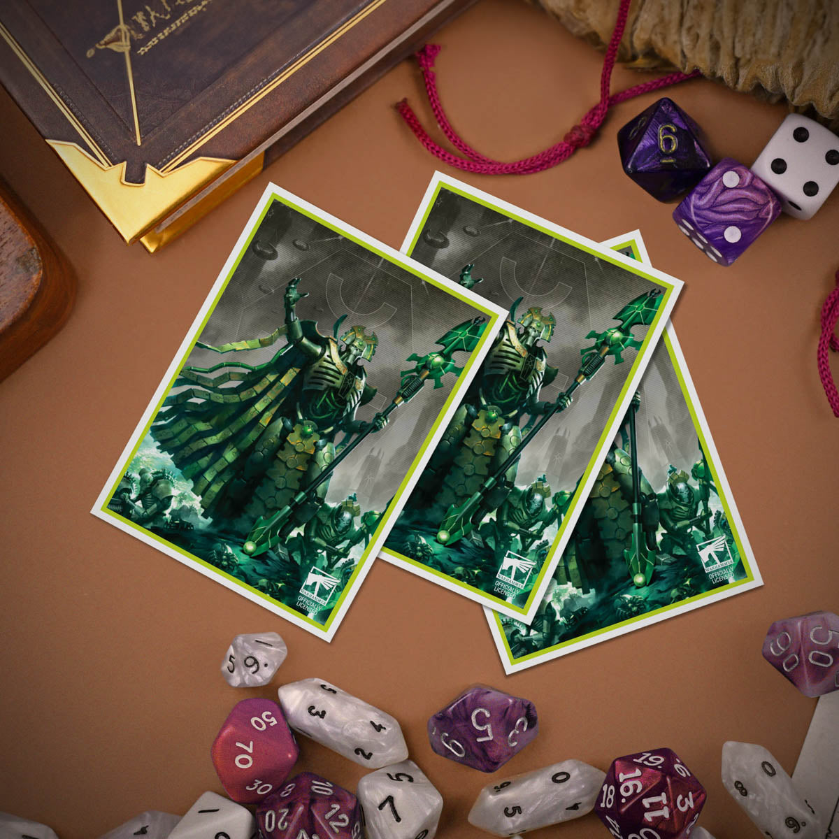 Necrons 105ct APEX™ Deck Protector Sleeves for Warhammer 40,000 Lifestyle | Ultra PRO International