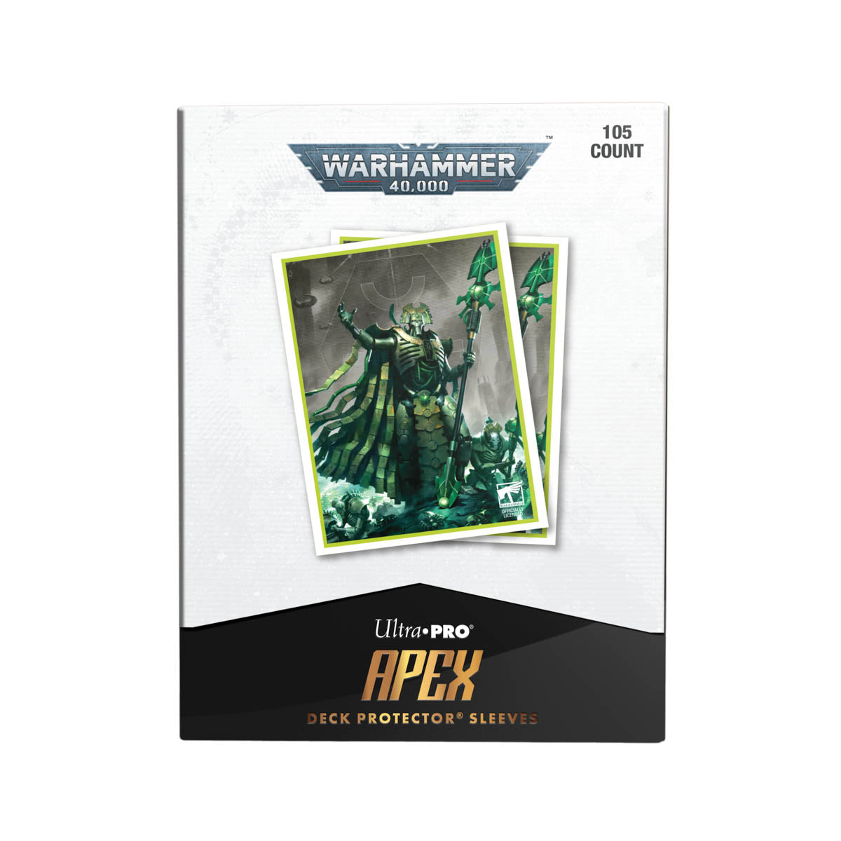 Necrons 105ct APEX™ Deck Protector Sleeves for Warhammer 40,000 Front | Ultra PRO International
