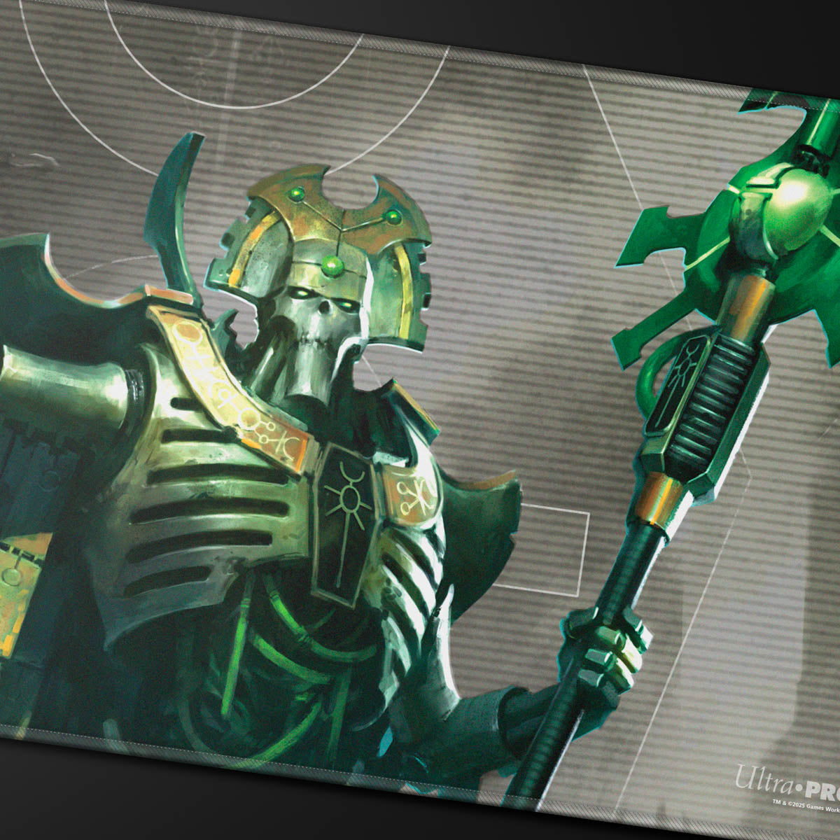 Necrons Stitched Edge Playmat for Warhammer 40,000 Closeup | Ultra PRO International
