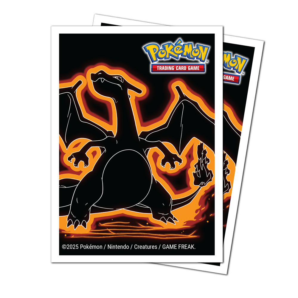 mega charizard card sleeves Neon Kanto 105ct APEX DECK PROTECTOR® Sleeves Charizard for Pokémon