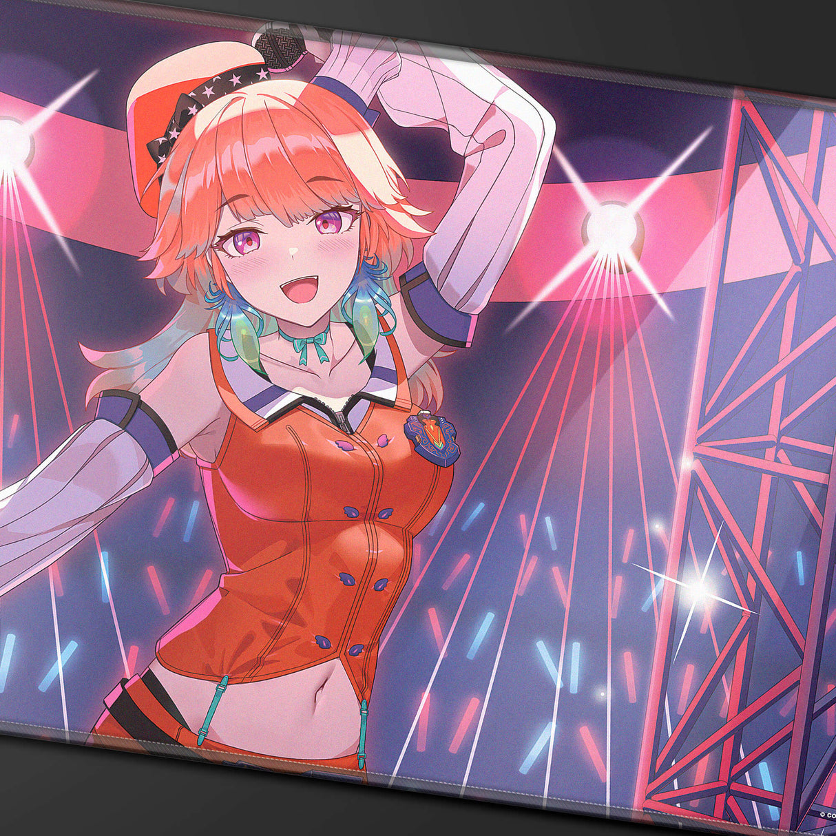 Takanashi Kiara Stitched Playmat for the hololive OFFICIAL CARD GAME Closeup | Ultra PRO international