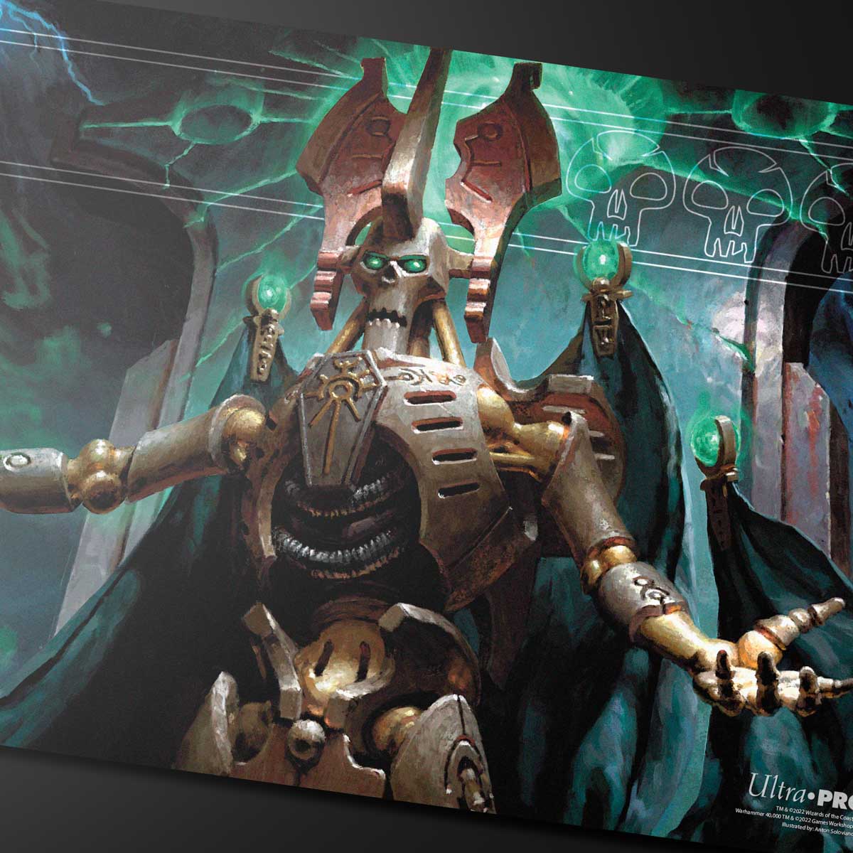 Warhammer 40K Commander Szarekh, the Silent King Standard Gaming Playmat for Magic: The Gathering Closeup | Ultra PRO International