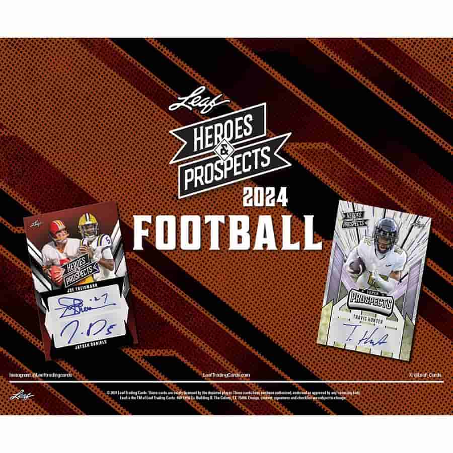 2024 Leaf Heroes & Prospects Football Jumbo Box