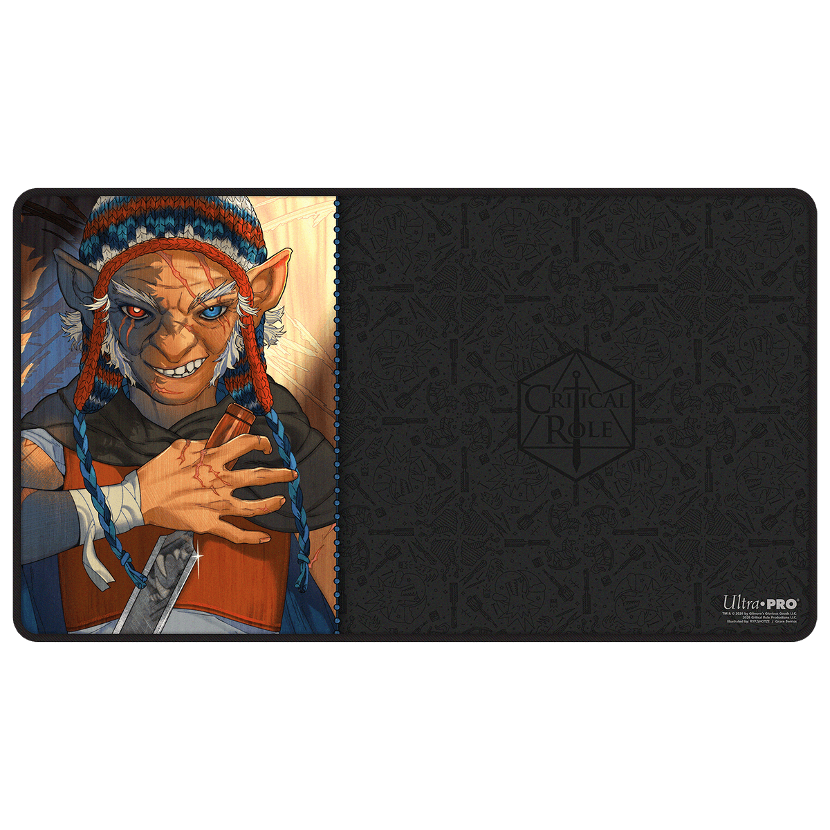 Critical Role: Bells Hells - Portrait Series Chetney Black-Stitched Playmat for Tabletop Gaming - Front | Ultra PRO