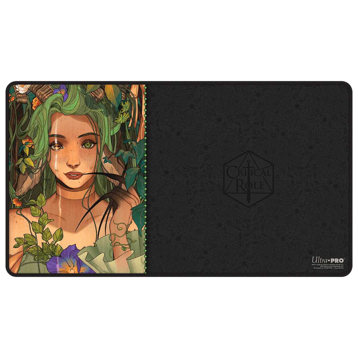 Critical Role: Bells Hells - Portrait Series Fearne Black-Stitched Playmat for Tabletop Gaming - Front | Ultra PRO