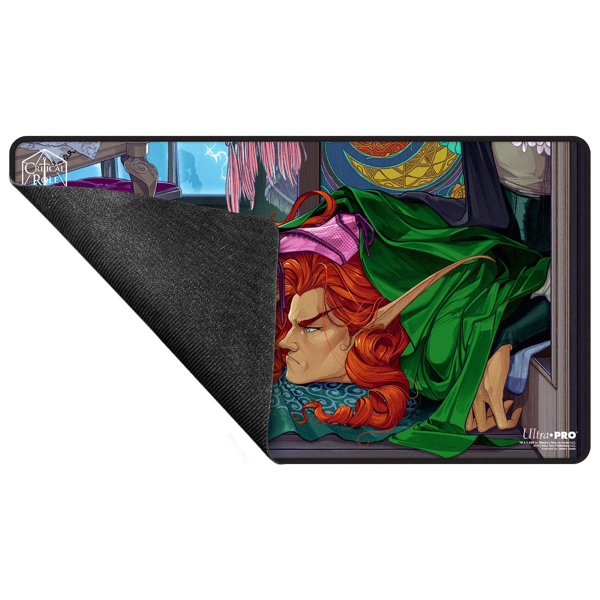 Critical Role: The Mighty Nein - Illustrated: Artagan Black-Stitched Playmat for Tabletop Gaming - Rubber | Ultra PRO