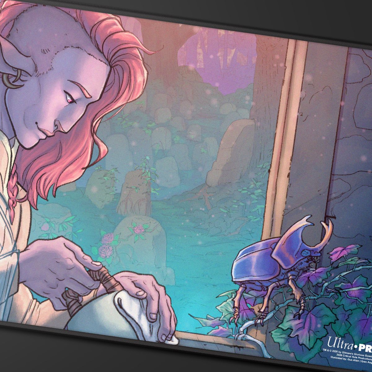 Critical Role: The Mighty Nein - Illustrated: Caduceus Clay Black-Stitched Playmat for Tabletop Gaming - Image 6 | Ultra PRO