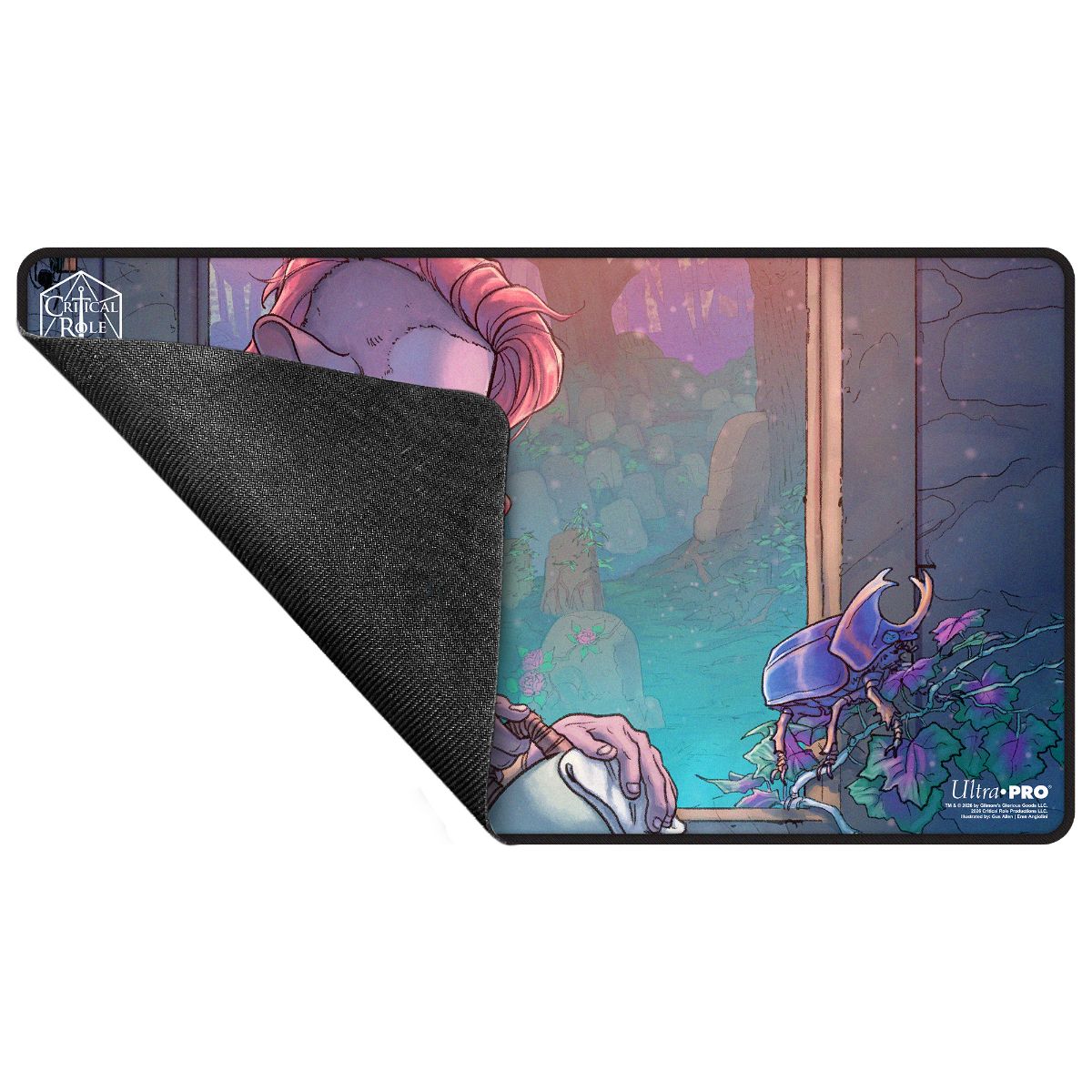 Critical Role: The Mighty Nein - Illustrated: Caduceus Clay Black-Stitched Playmat for Tabletop Gaming - Rubber | Ultra PRO