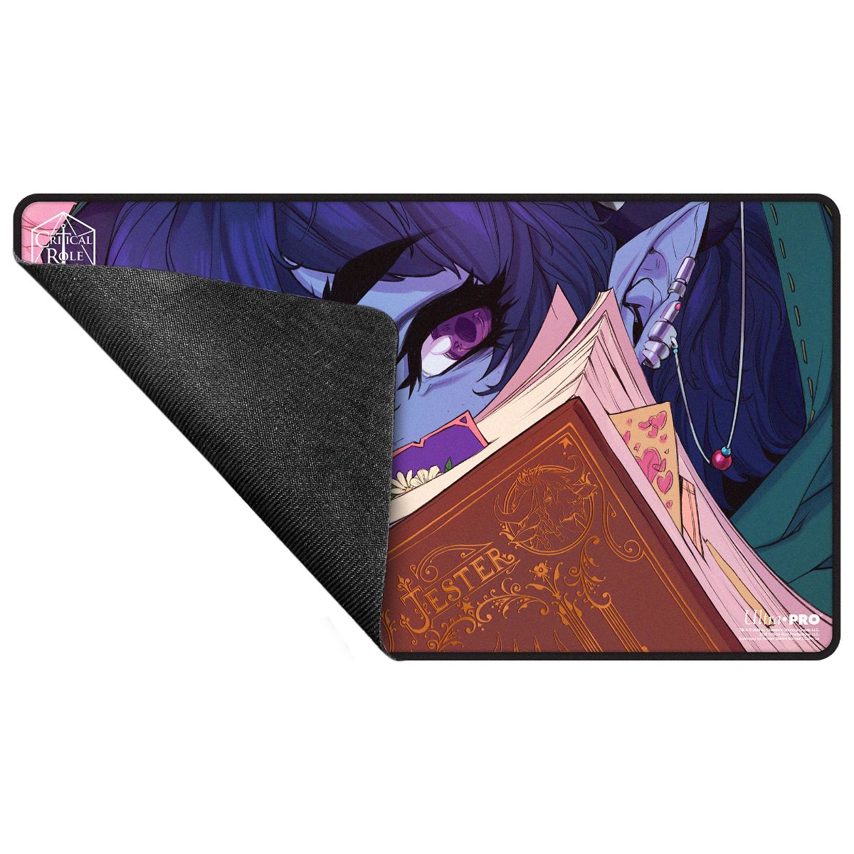 Critical Role: The Mighty Nein - Illustrated: Jester Lavorre Black-Stitched Playmat for Tabletop Gaming - Rubber | Ultra PRO