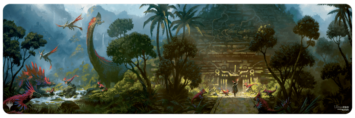 The Lost Caverns of Ixalan Dinosaur Temple 8ft Table Playmat for Magic: The Gathering | Ultra PRO International
