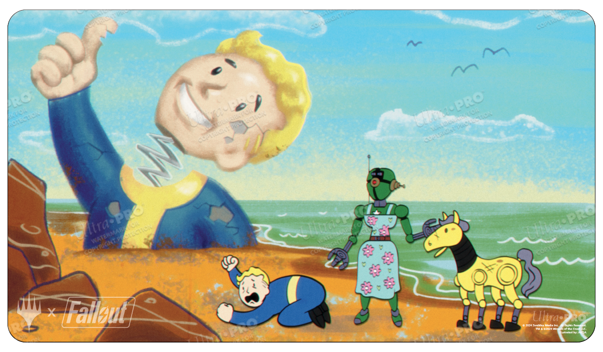 【未使用】MTG　Fallout　プレイマット+スリーブ　セット 未使用】MTG Fallout プレイマット+スリーブ セット 未使用】MTG