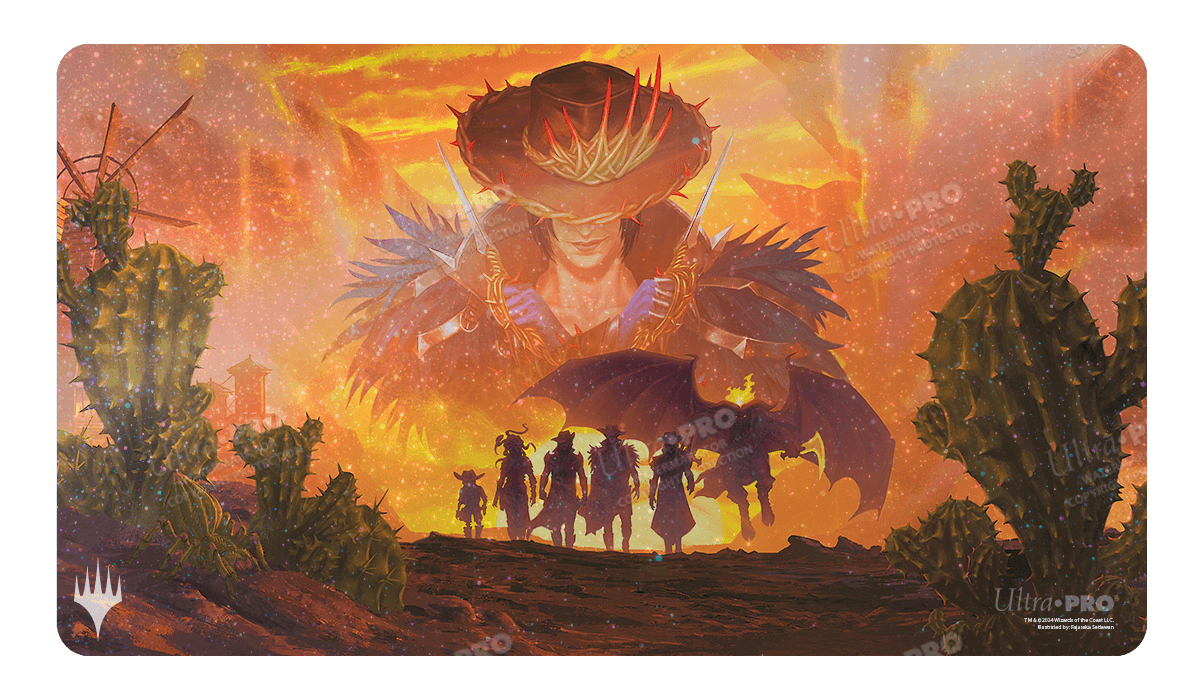 fantasy tarp raveolution Outlaws of Thunder Junction Gang Silhouette AR Enhanced Holofoil Standard  Gaming Playmat for Magic: The Gathering