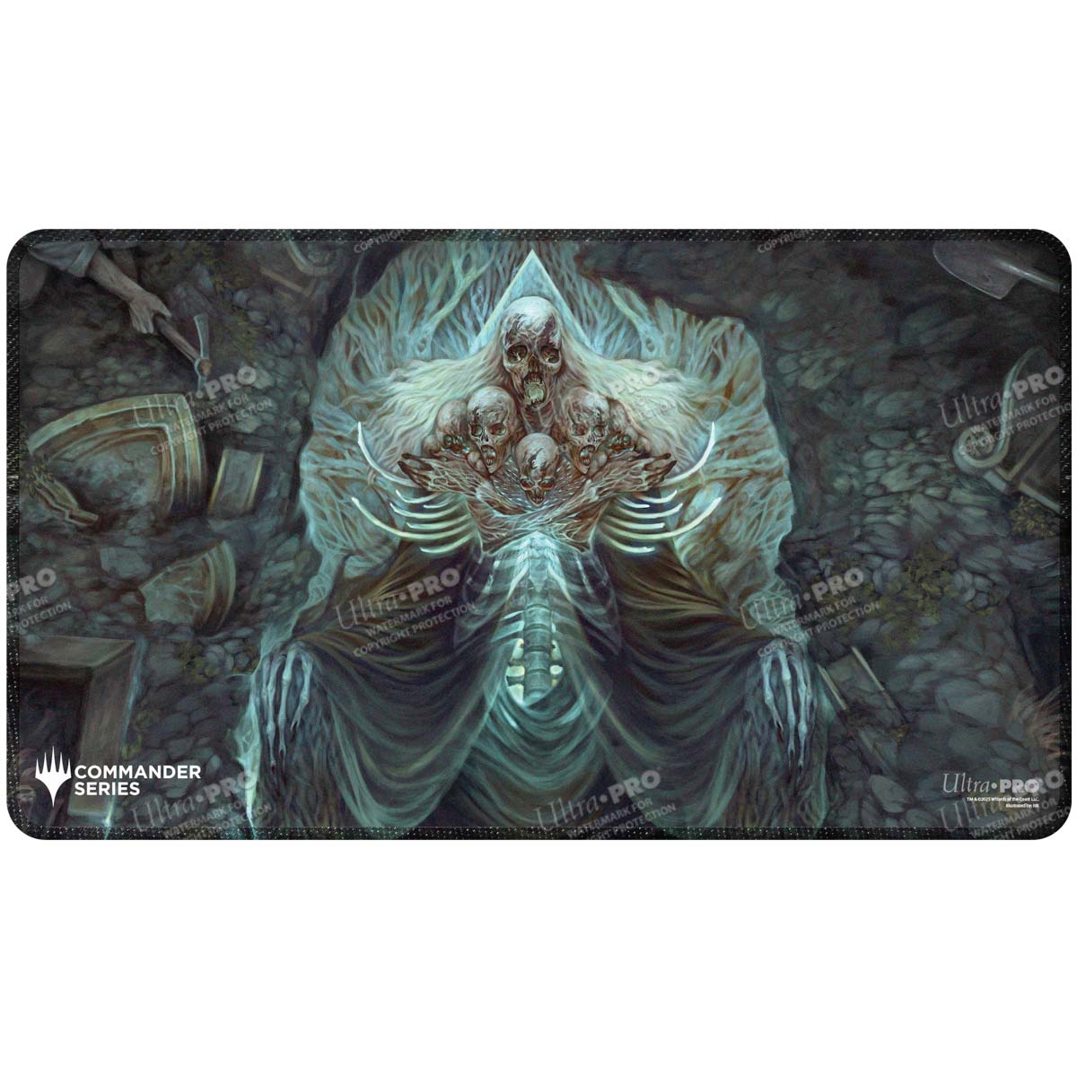 Tapis De Jeu Ultra Pro Commander 2019 Pour Magic: The Gathering - Format 24x13,5 Pouces - Dessus Tissu, Dessous Antidérapant