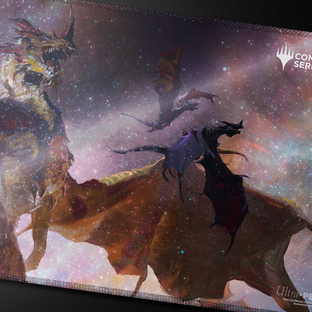 Commander Series #5 - Three Color Wedge - The Ur-Dragon Holofoil Playmat for Magic: The Gathering Art | Ultra PRO International