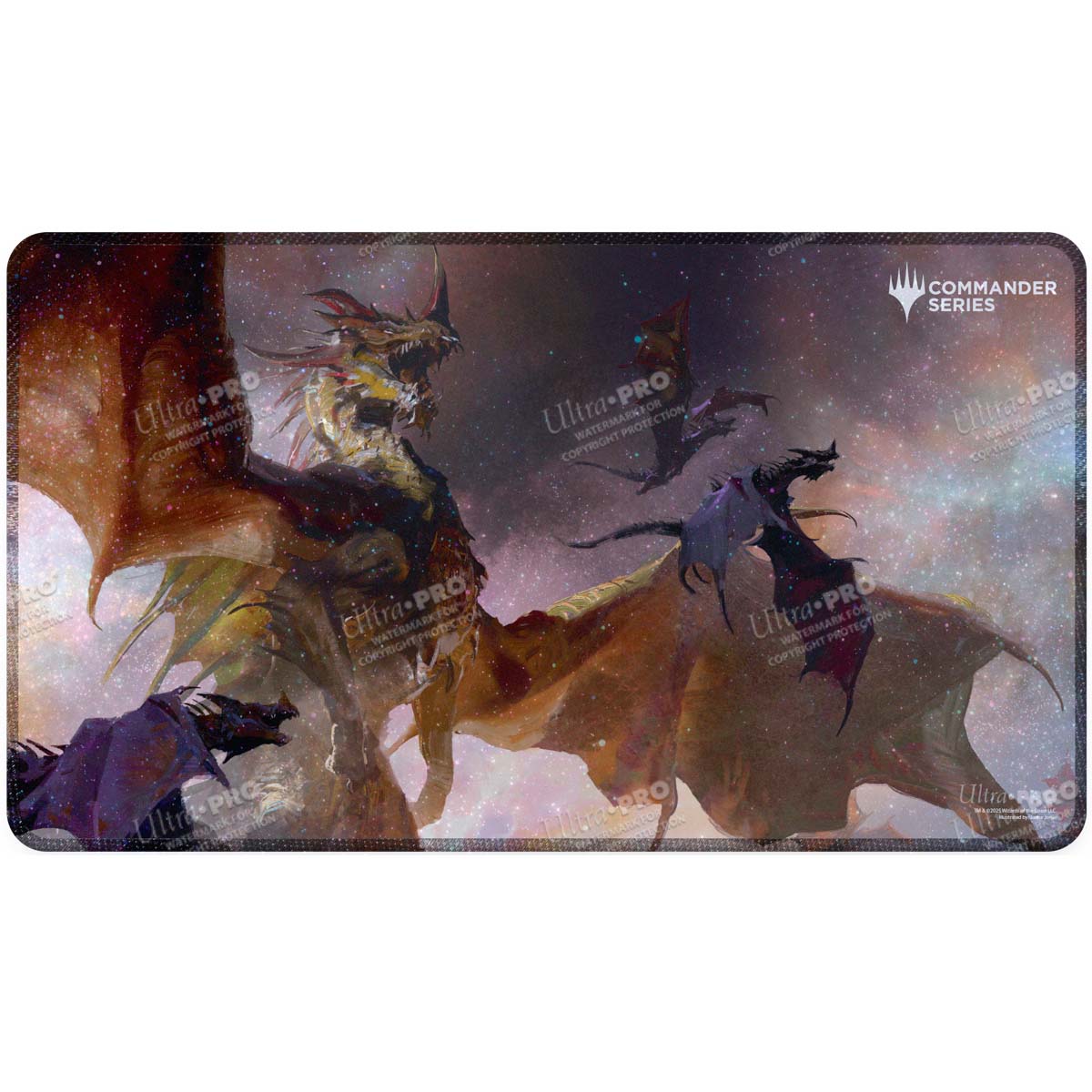 Commander Series #5 - Three Color Wedge - The Ur-Dragon Holofoil Playmat for Magic: The Gathering Front | Ultra PRO International