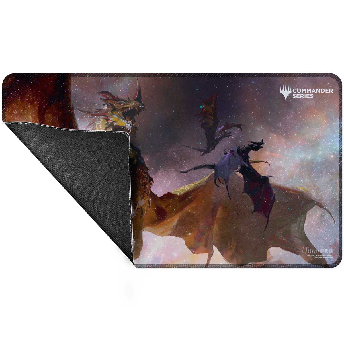 Commander Series #5 - Three Color Wedge - The Ur-Dragon Holofoil Playmat for Magic: The Gathering Back | Ultra PRO International