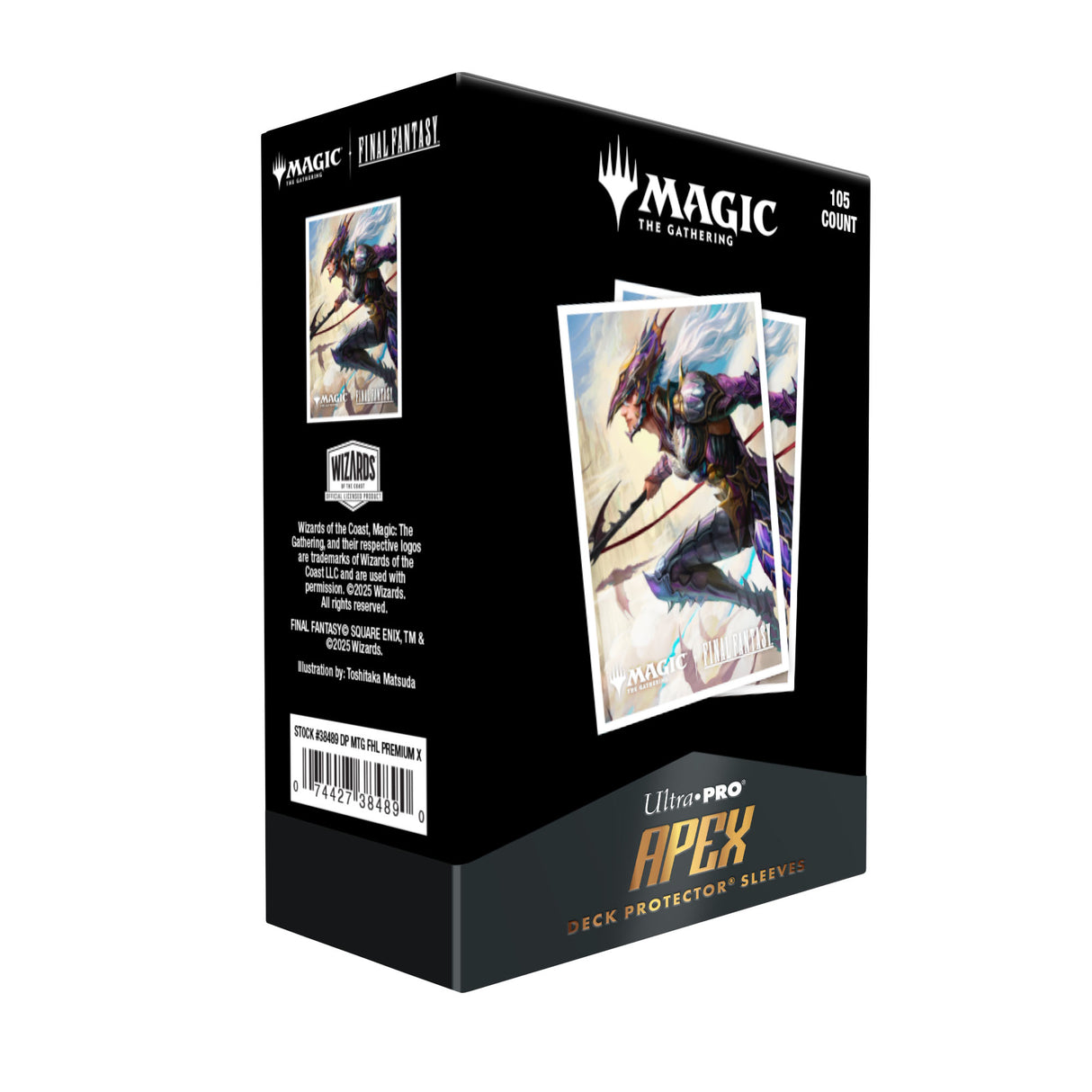 MAGIC: THE GATHERING®—FINAL FANTASY™ Kain, Traitorous Dragoon 105ct APEX® DECK PROTECTOR® Sleeves for Magic: The Gathering Box Angle