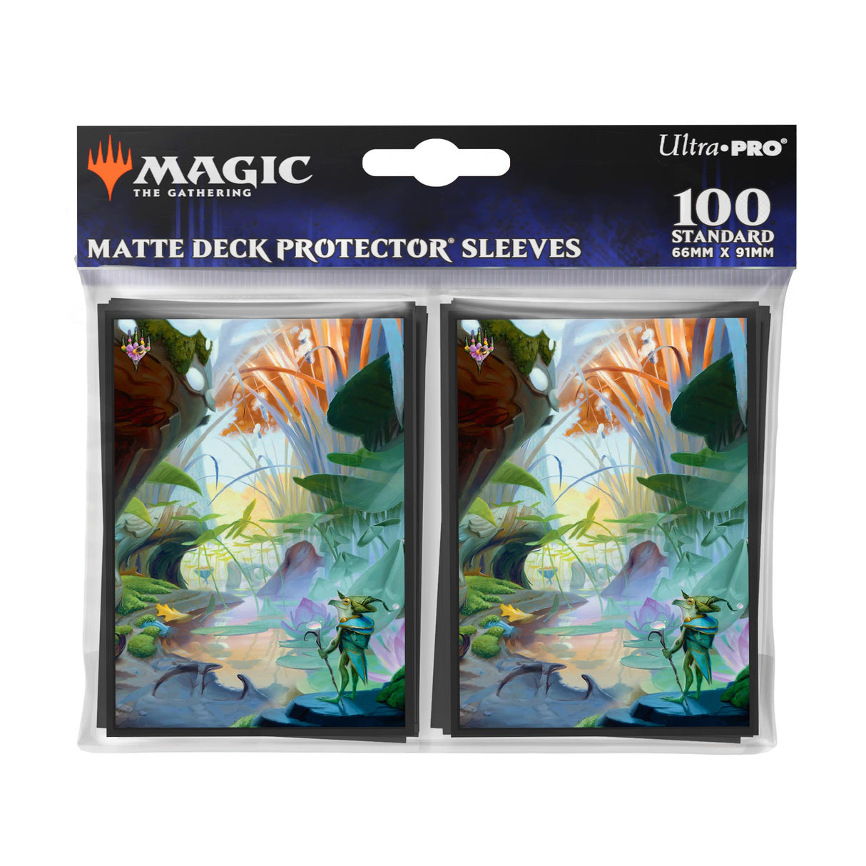 Bloomburrow Season Lands: Island Summer Deck Protector Sleeves (100ct) for Magic: The Gathering Package