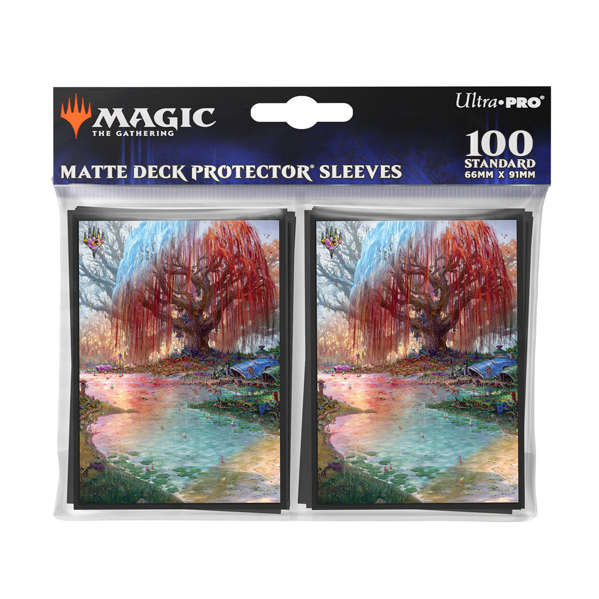 Bloomburrow Season Lands: Three Tree Summer Deck Protector Sleeves (100ct) for Magic: The Gathering | Ultra PRO International