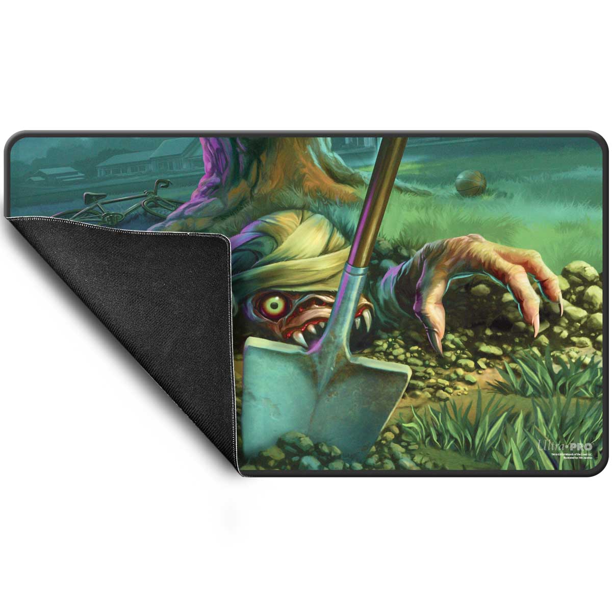 Duskmourn Exhume Black Stitched Standard Gaming Playmat for Magic: The Gathering Back | Ultra PRO International