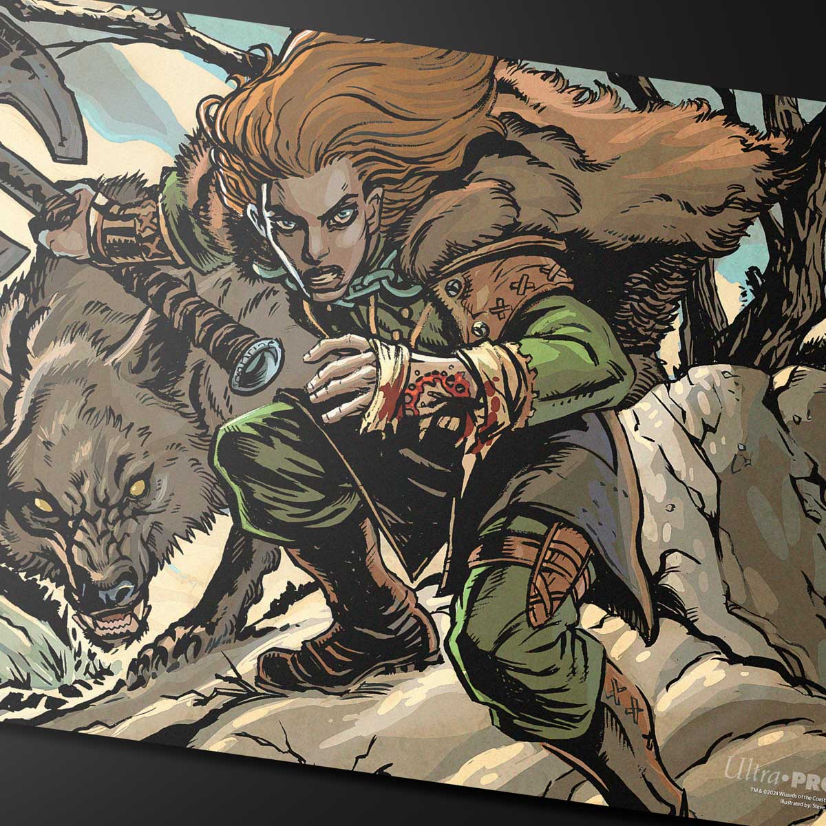 Innistrad Remastered Huntmaster of the Fells / Ravager of the Fells Double-Sided Playmat for Magic: The Gathering Art A | Ultra PRO International