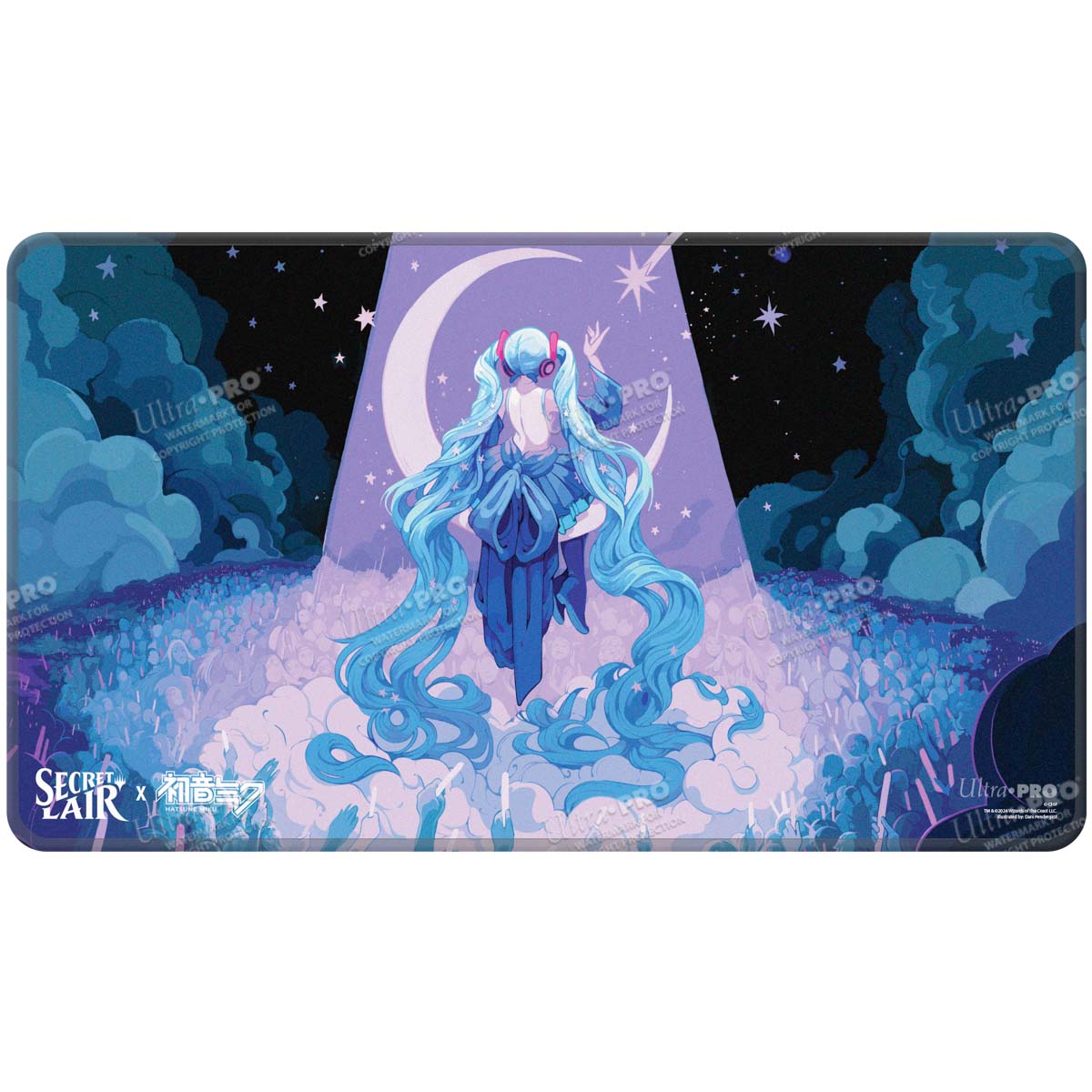 Hatsune Miku Retrospective - Secret Lair Sale 9- Stitched Edge Playmat for Magic: The Gathering - (Spring) Inspiring Vantage Front | Ultra PRO International