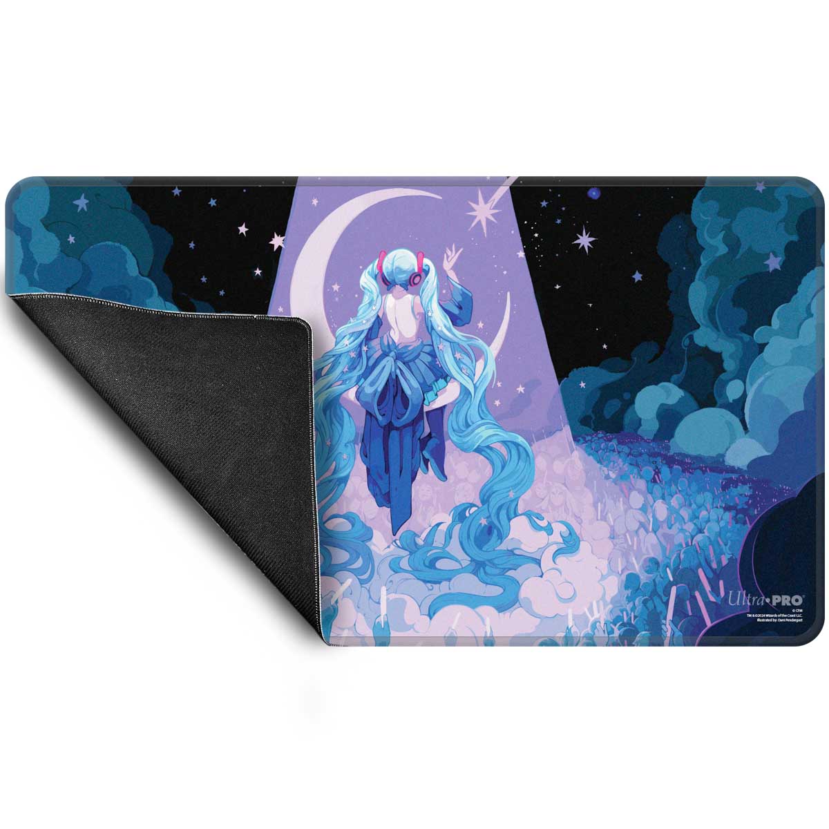 Hatsune Miku Retrospective - Secret Lair Sale 9- Stitched Edge Playmat for Magic: The Gathering - (Spring) Inspiring Vantage Back | Ultra PRO International