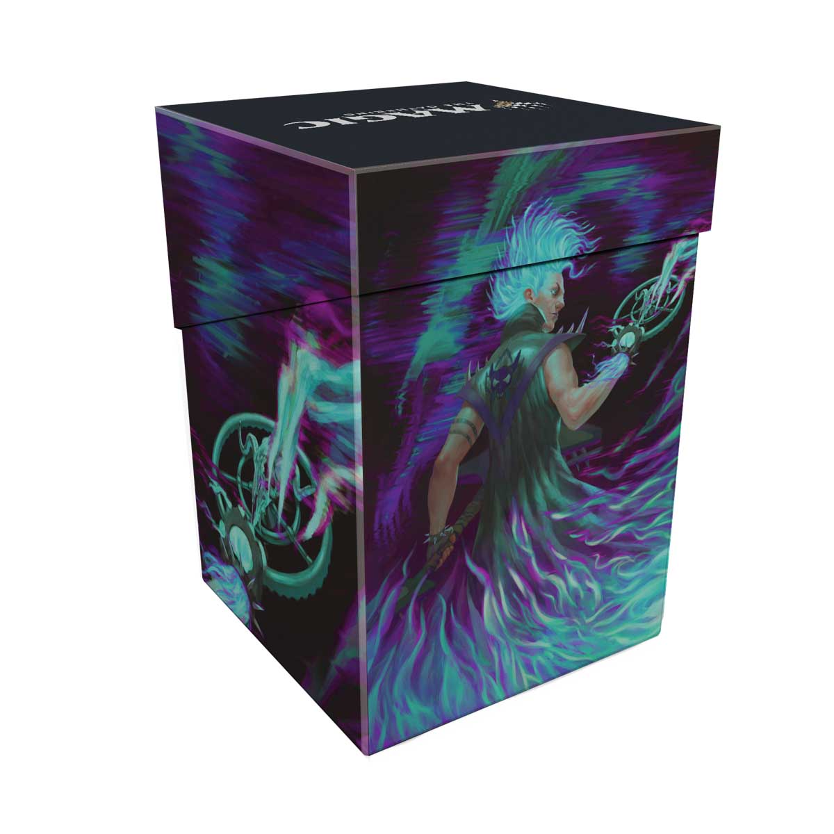 Aetherdrift Winter, Cursed Rider 100+ Deck Box for Magic: The Gathering Back | Ultra PRO International