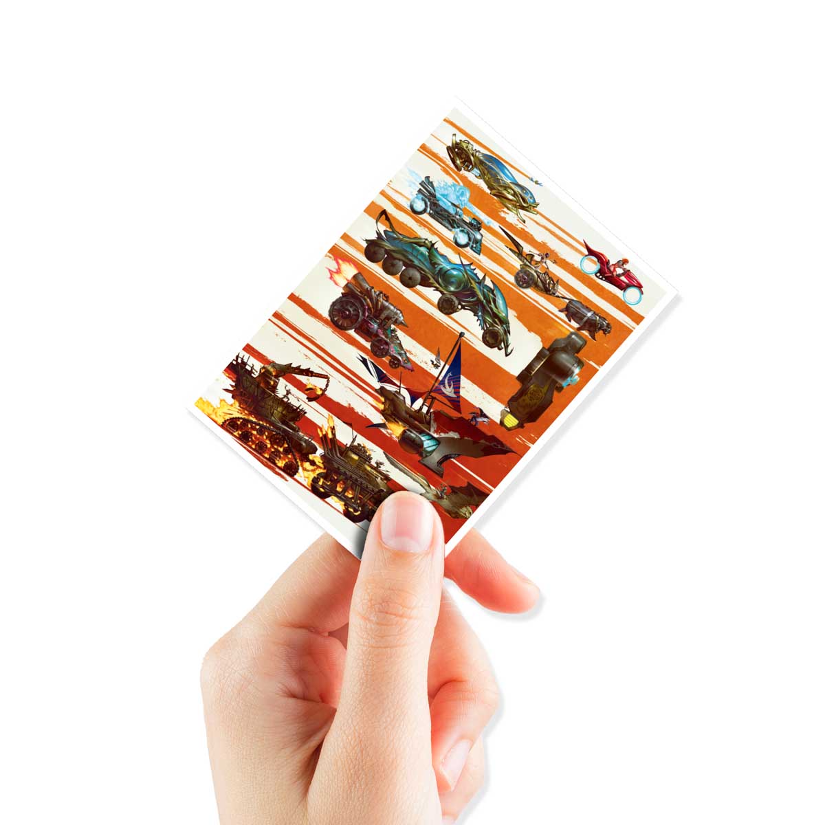 Aetherdrift Finish Line Bundle Key Art 105ct APEX™ Deck Protector Sleeves for Magic: The Gathering Hand | Ultra PRO International