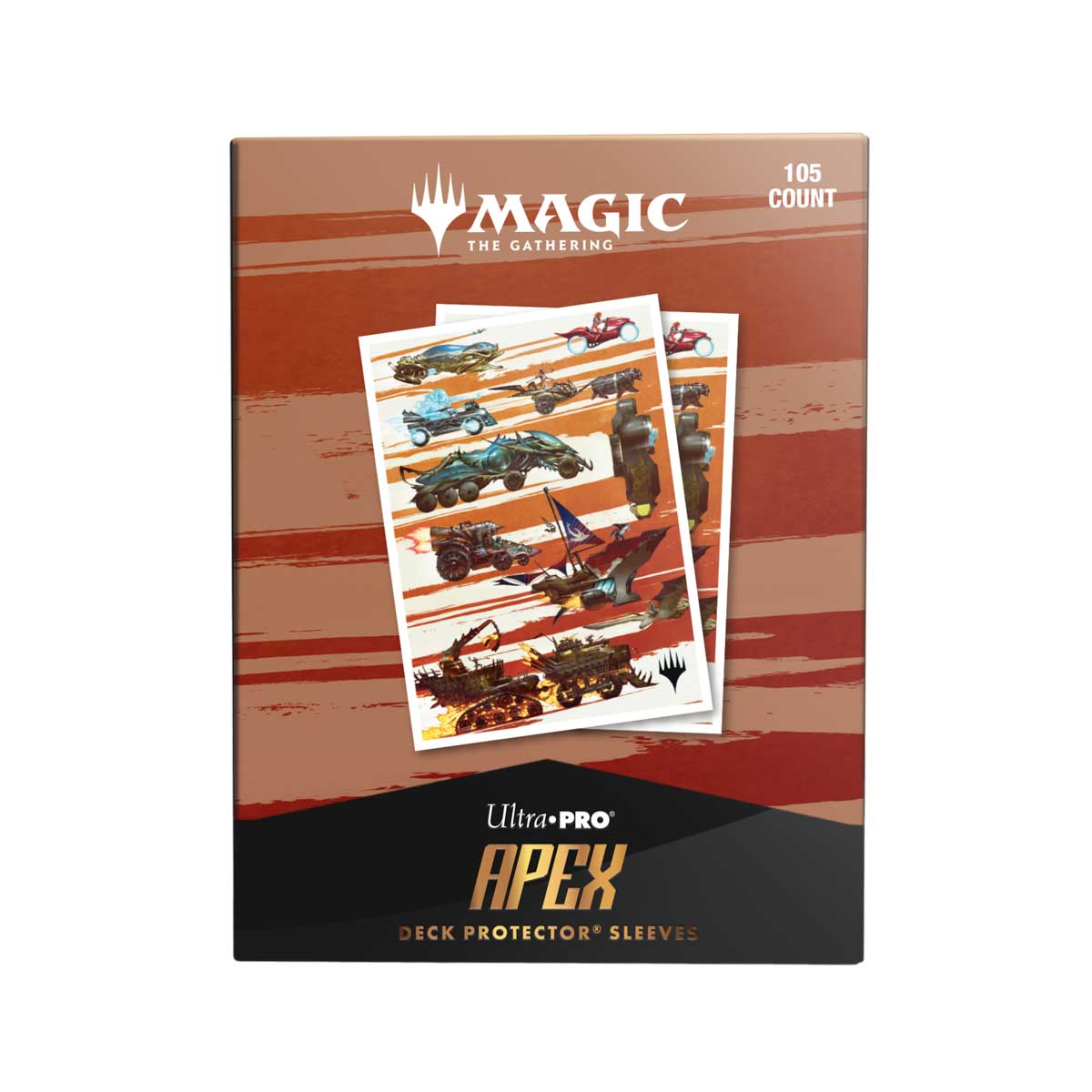 Aetherdrift Finish Line Bundle Key Art 105ct APEX™ Deck Protector Sleeves for Magic: The Gathering | Ultra PRO International