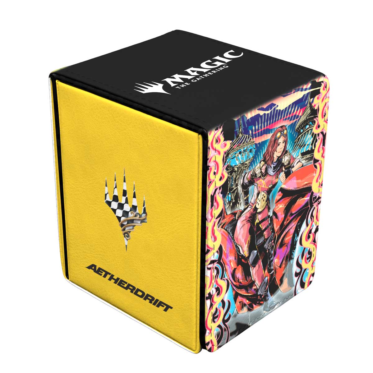 Aetherdrift Chandra, Spark Hunter Alcove Flip Deck Box for Magic: The Gathering Angle | Ultra PRO International