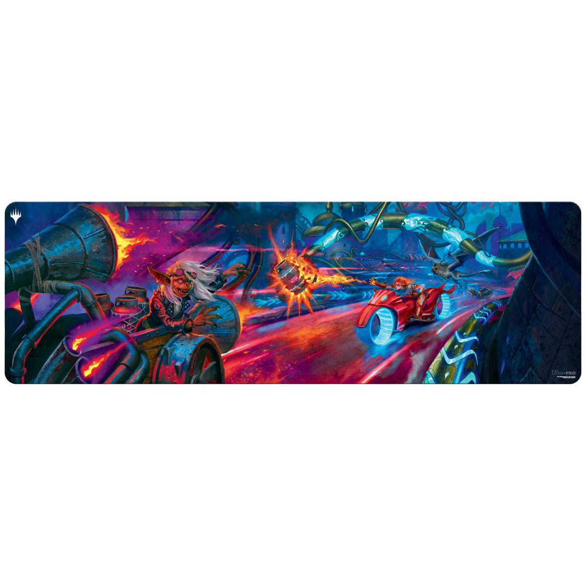 Aetherdrift Goblin vs Chandra Attack 8ft Table Playmat for Magic: The Gathering Front | Ultra PRO International
