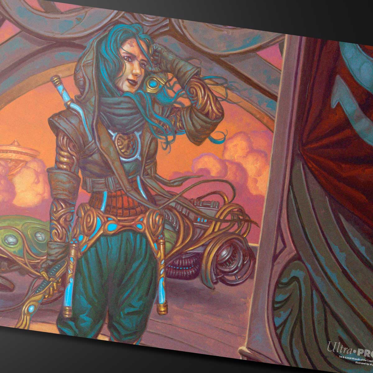 Aetherdrift Sita Varma, Masked Racer Playmat for Magic: The Gathering Art | Ultra PRO International