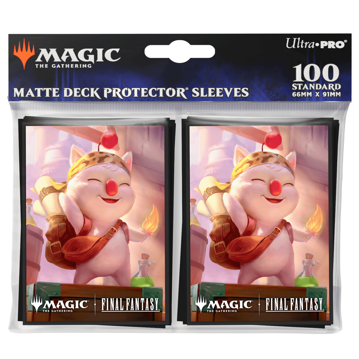 Magic: The Gathering®—FINAL FANTASY™ Stiltzkin, Moogle Merchant 100ct Deck Protector Sleeves Packaging