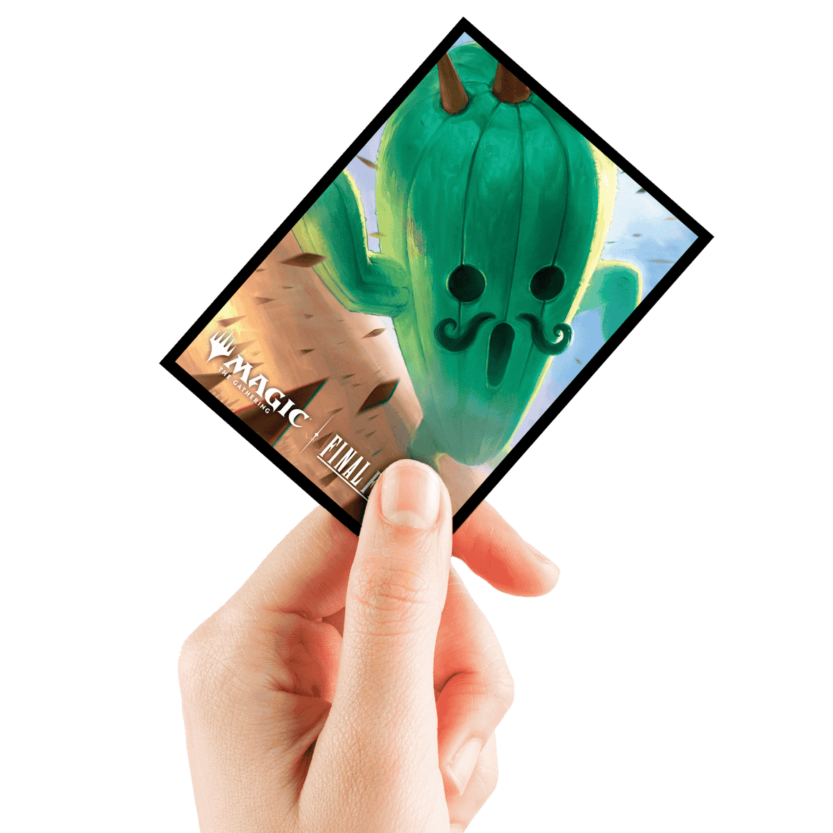 Magic: The Gathering®—FINAL FANTASY™ Jumbo Cactuar 100ct Deck Protector Sleeves Hand