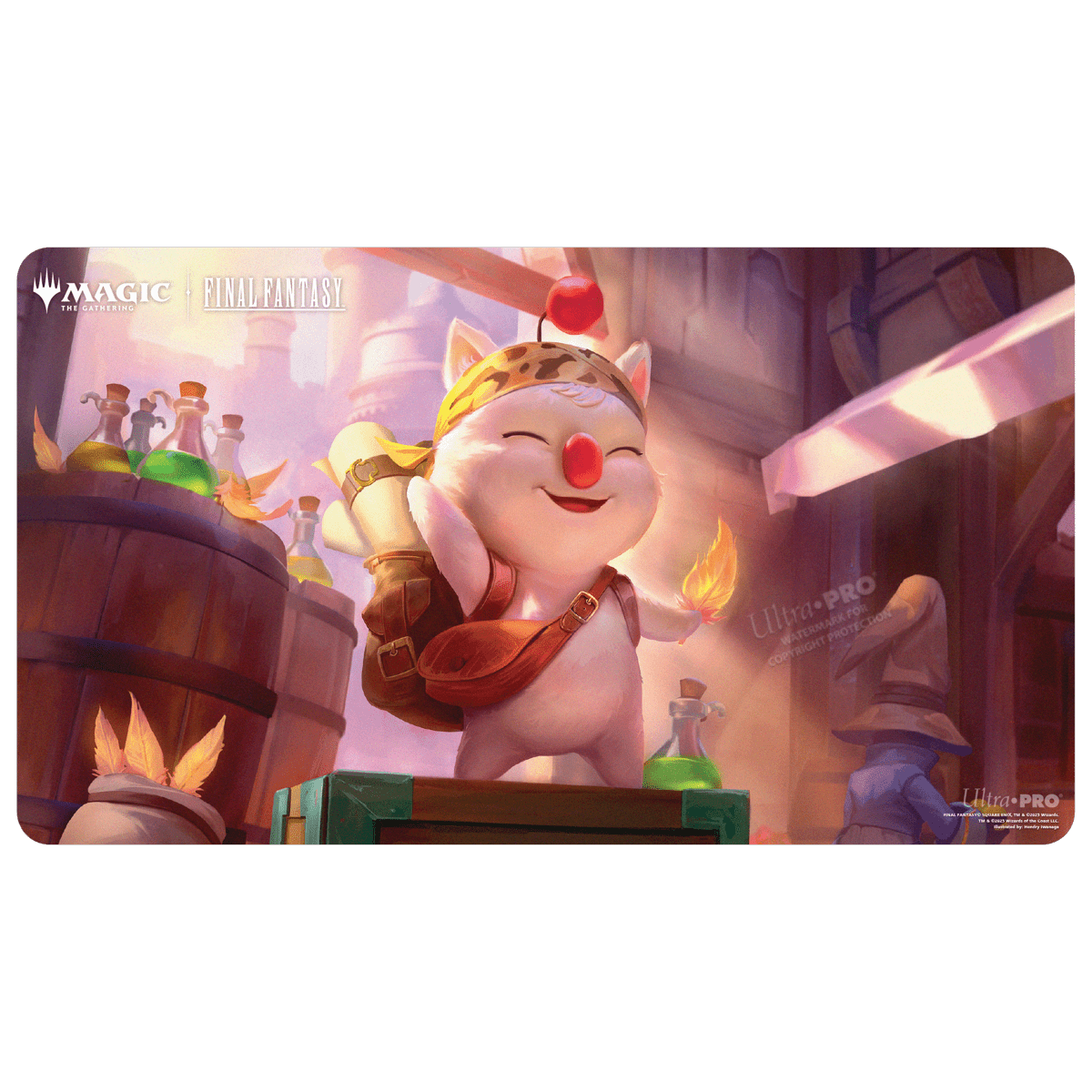 Magic: The Gathering®—FINAL FANTASY™ Stiltzkin, Moogle Merchant Playmat Front