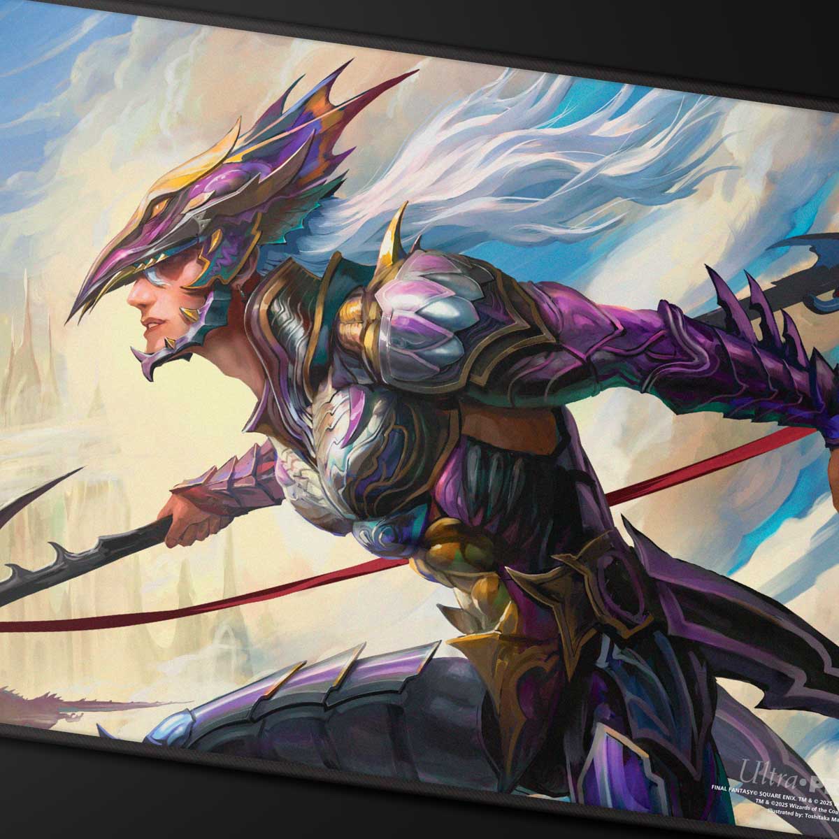 Magic: The Gathering®—FINAL FANTASY™ Kain, Traitorous Dragoon Black Stitched Playmat Art | Ultra PRO International