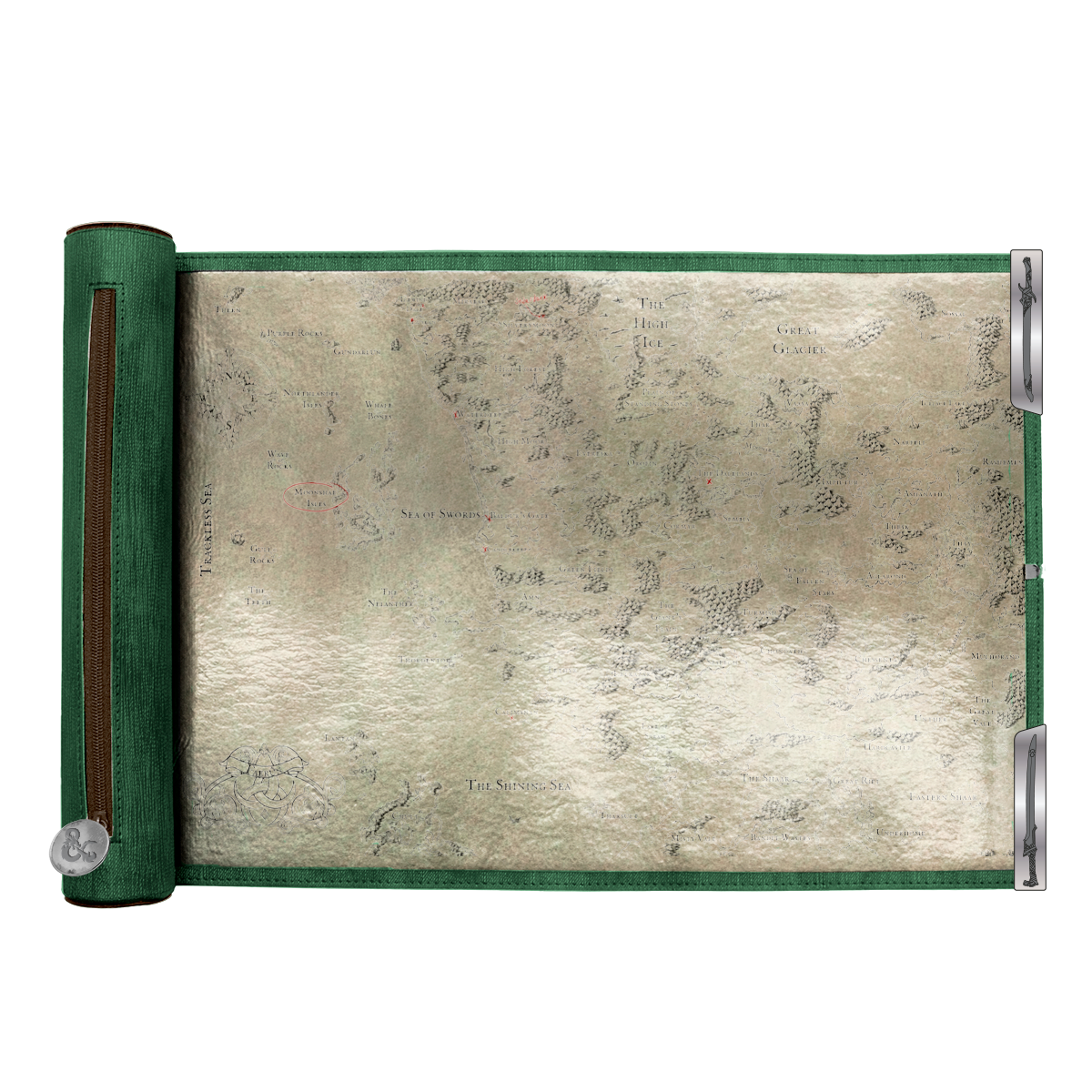 Artifacts Across Eternities - Drizzt & The Forgotten Realms Premium Dice Scroll Map for Dungeons & Dragons