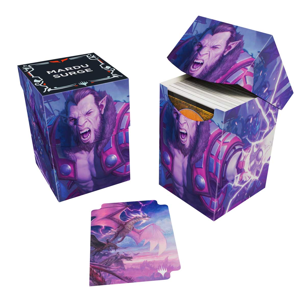 mtg commander deck box ultra pro Magic - Full View - Gideon Jura sleeved standard Ultra Pro Magic Commander Deck