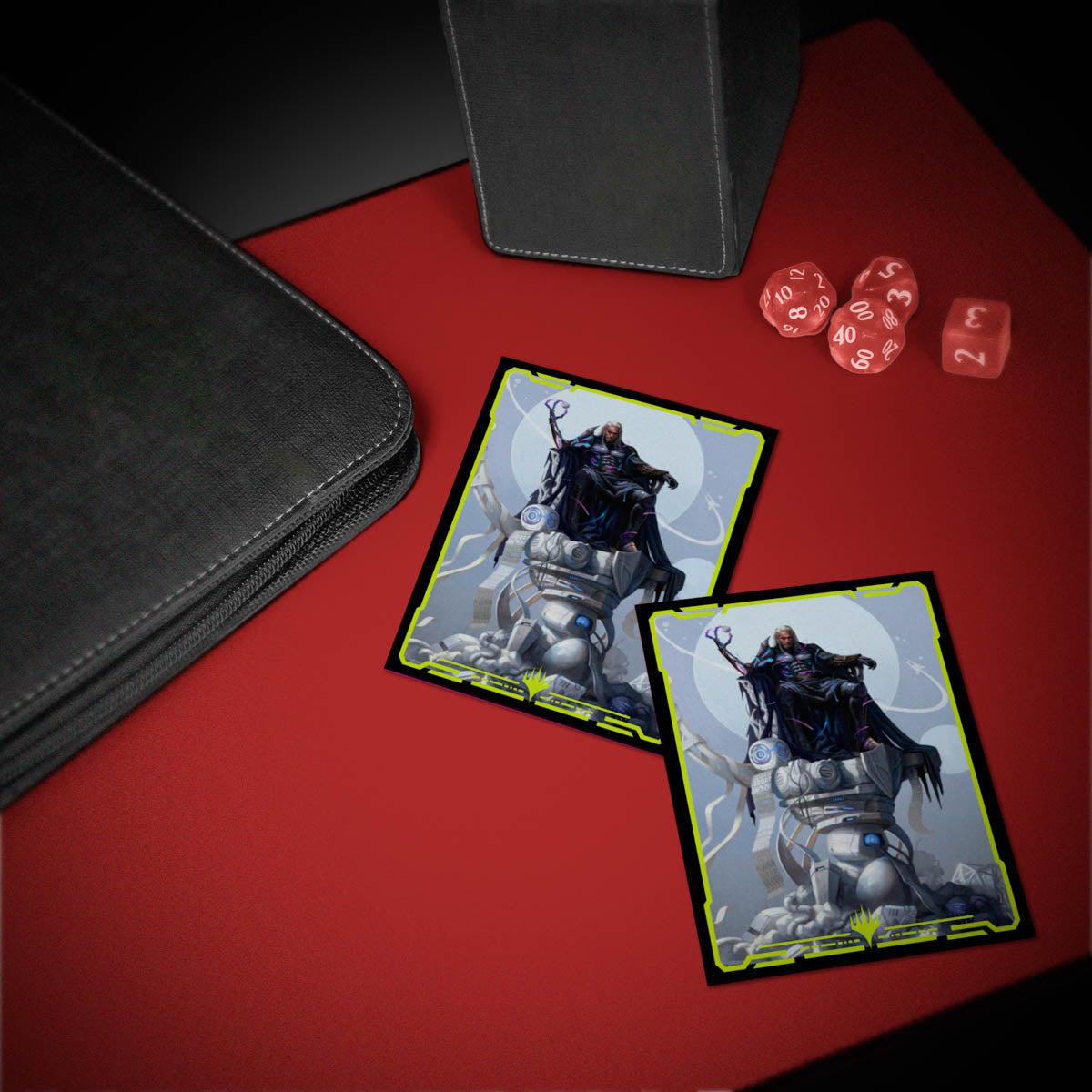 Edge of Eternities Tezzeret, Cruel Captain 100ct Deck Protector Sleeves in Clear Box for Magic: The Gathering Lifestyle